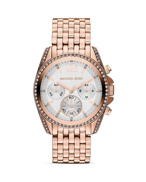 michael kors rose gold watch water resistant